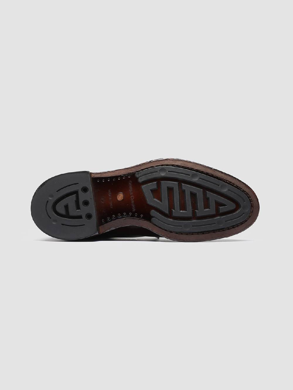 Officine Creative TEMPLE 005 Derby in Pelle Bordeaux Super sconto