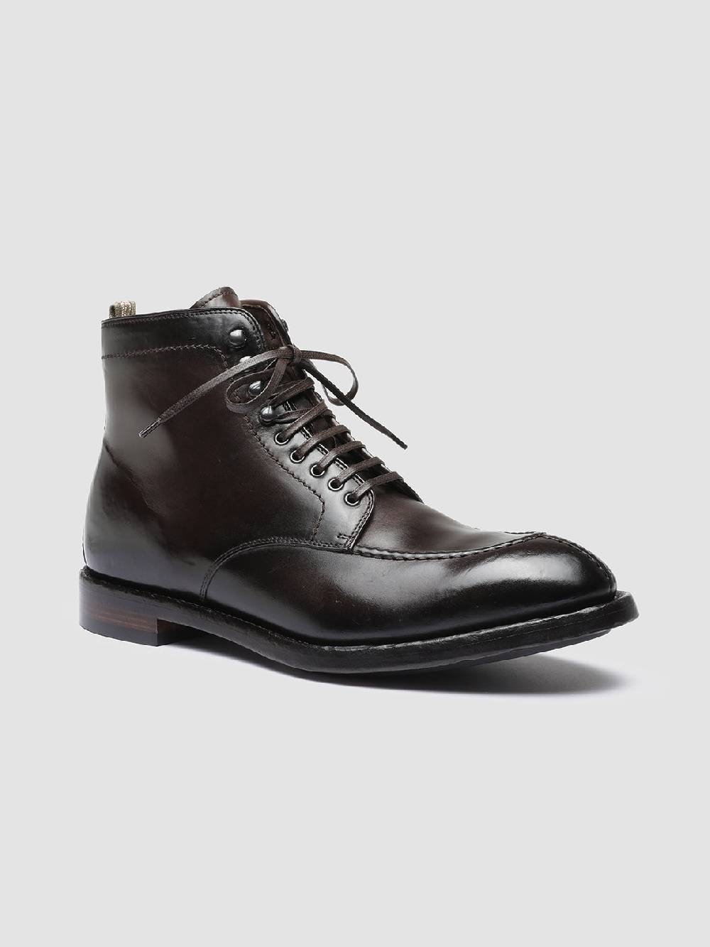 Officine Creative TEMPLE 006 Stivaletti in Pelle Marrone Enormi sconti