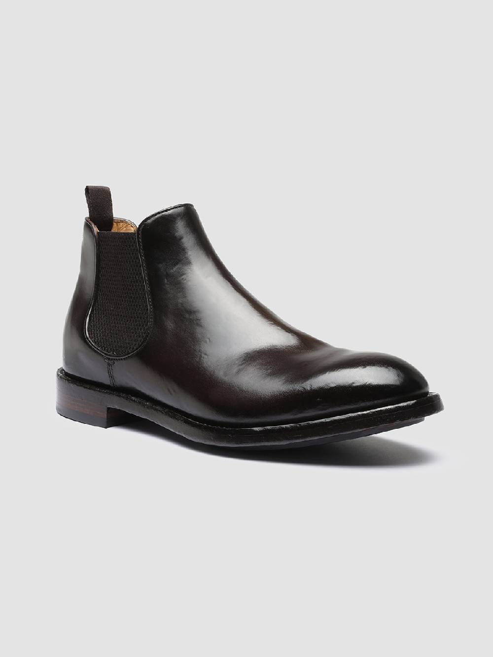 Officine Creative TEMPLE 008 Stivaletti Chelsea in Pelle Marrone Officina