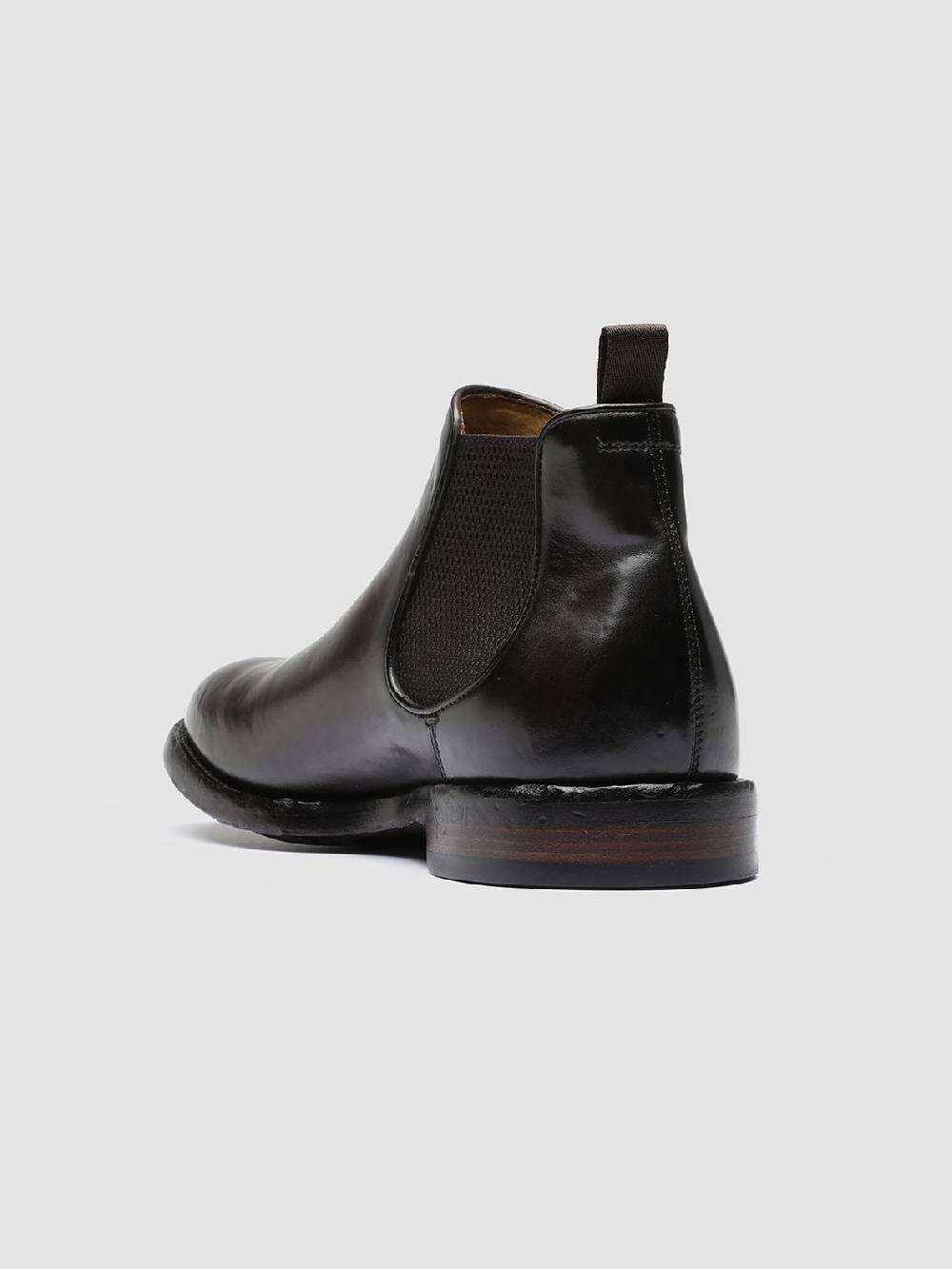 Officine Creative TEMPLE 008 Stivaletti Chelsea in Pelle Marrone Officina
