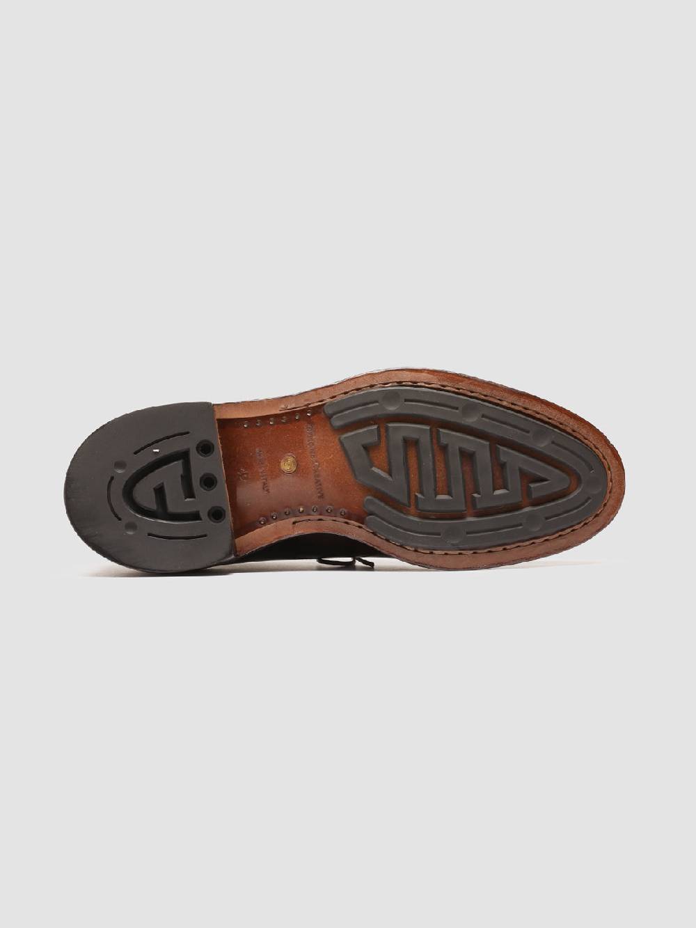 Officine Creative TEMPLE 018 Scarpe Derby in Pelle Marrone Esporta salva