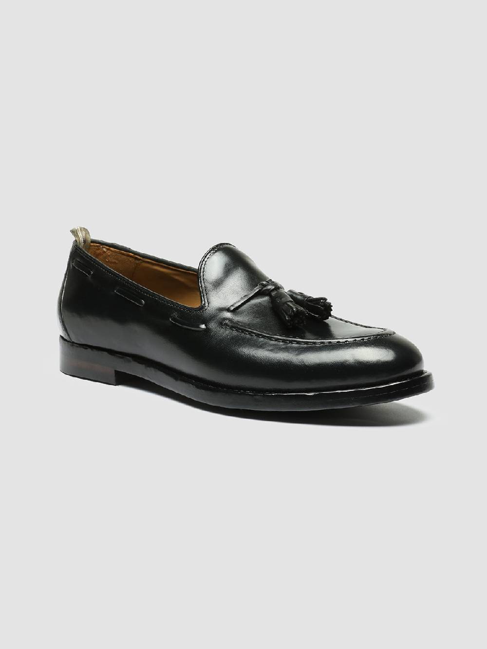 Officine Creative TULANE 001 Mocassini con Nappine in Pelle Nera Black Friday Prezzi