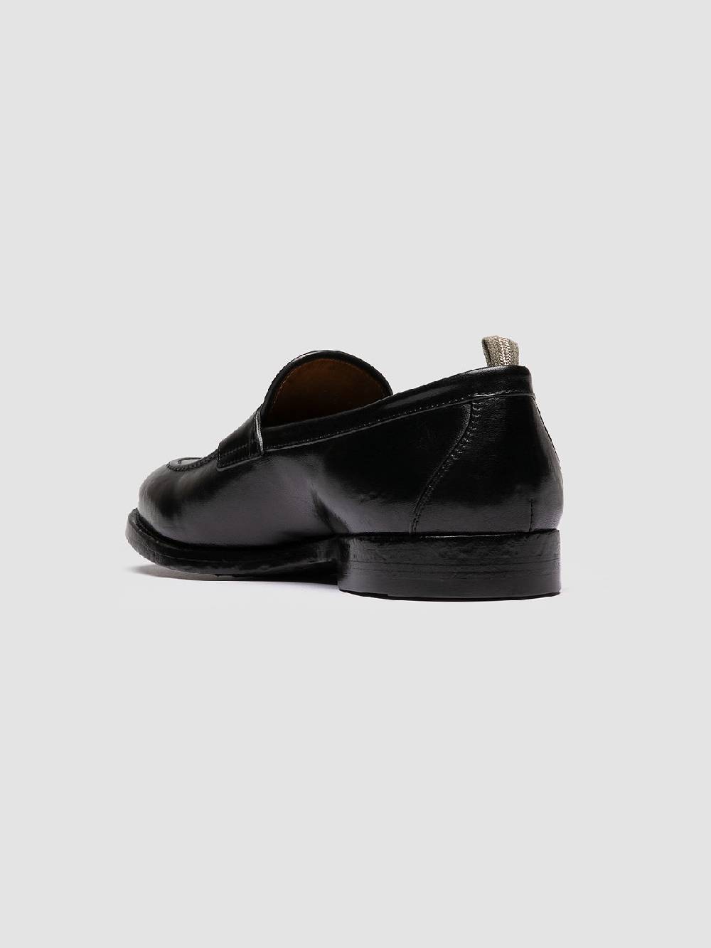 Officine Creative TULANE 002 Mocassini Penny in Pelle Nera In vendita