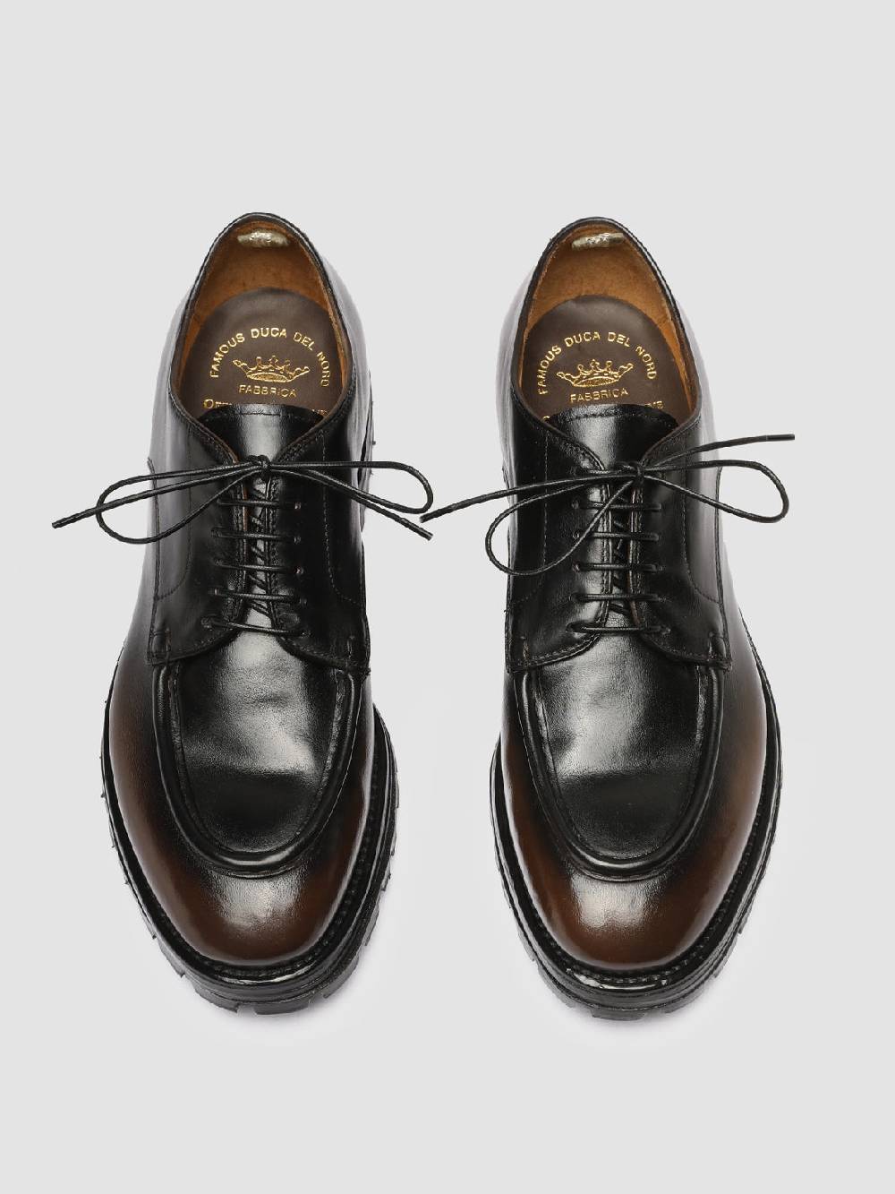 Officine Creative VAIL 009 Dark Brown Leather Derby Shoes Duty-free