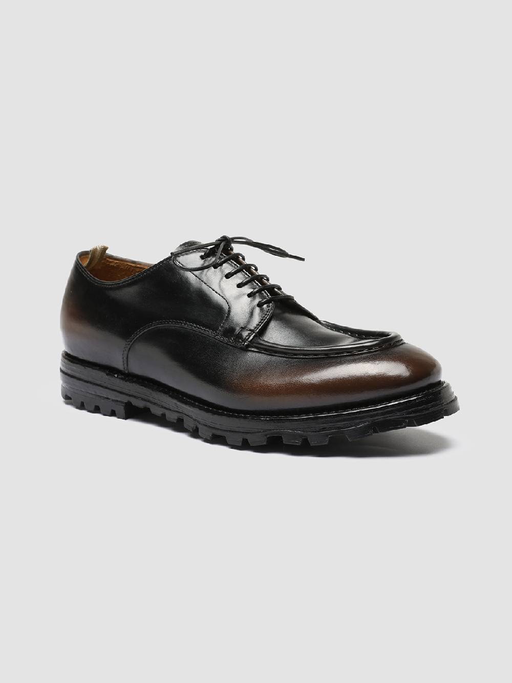 Officine Creative VAIL 009 Dark Brown Leather Derby Shoes Duty-free