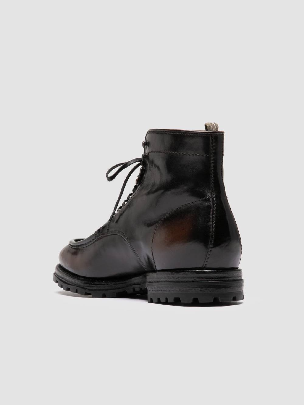 Officine Creative VAIL 010 Stivali Stringati in Pelle Marrone 50% di sconto per tempo limitato
