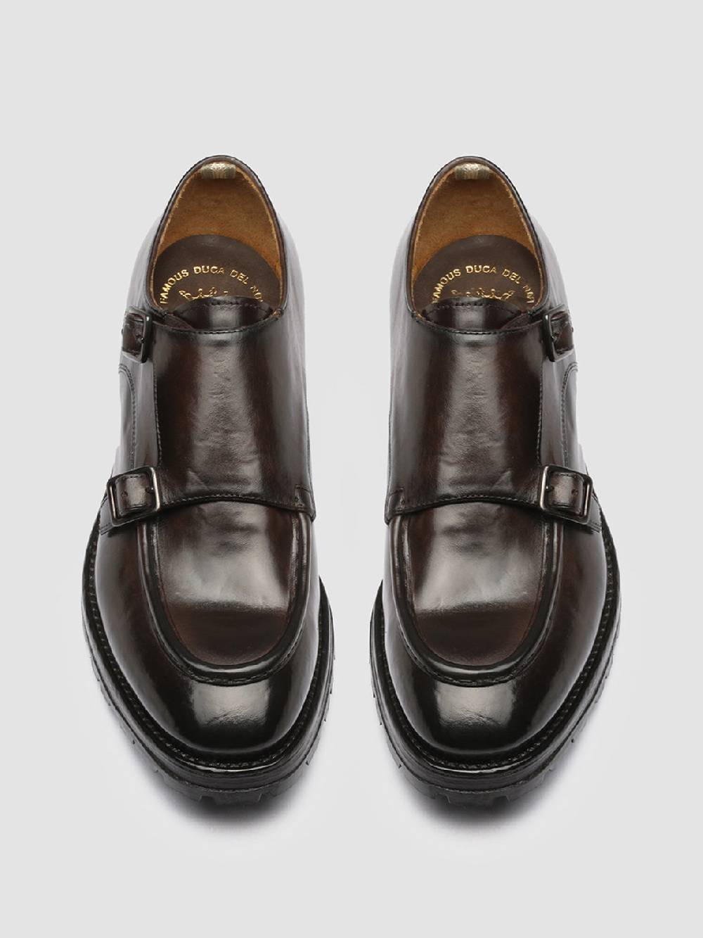 Officine Creative VAIL 012 Dark Brown Leather Monkstrap Shoes Sconti questo mese