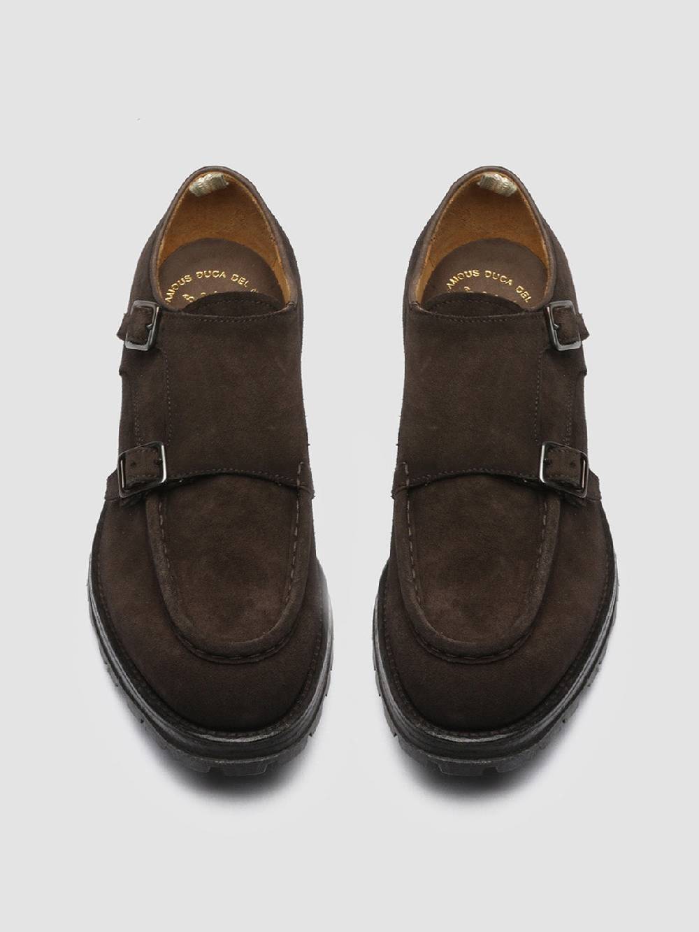 Officine Creative VAIL 012 Dark Brown Suede Monk Shoes 2025