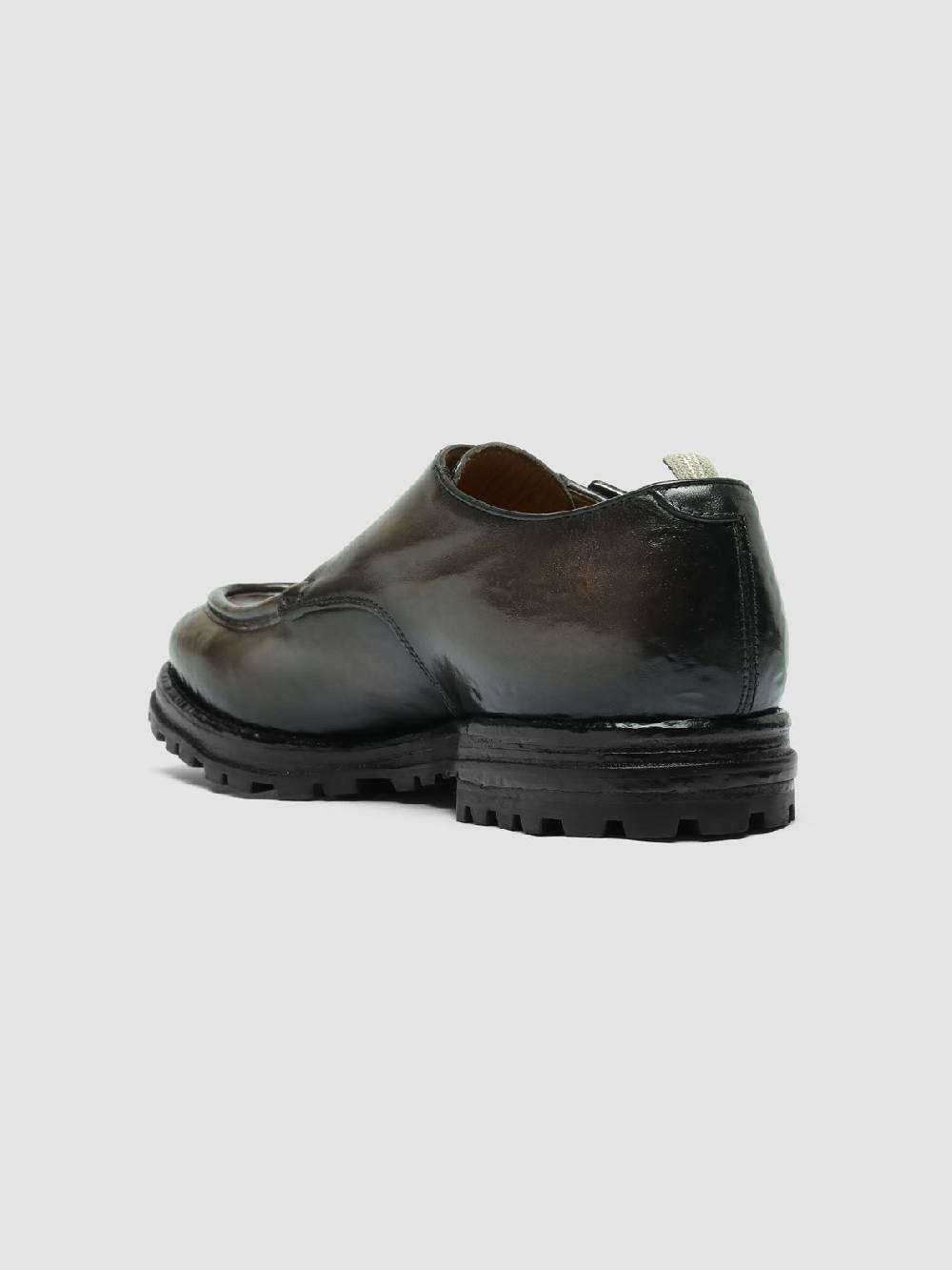 Officine Creative VAIL 012 Gray Leather Monk Shoes Italy