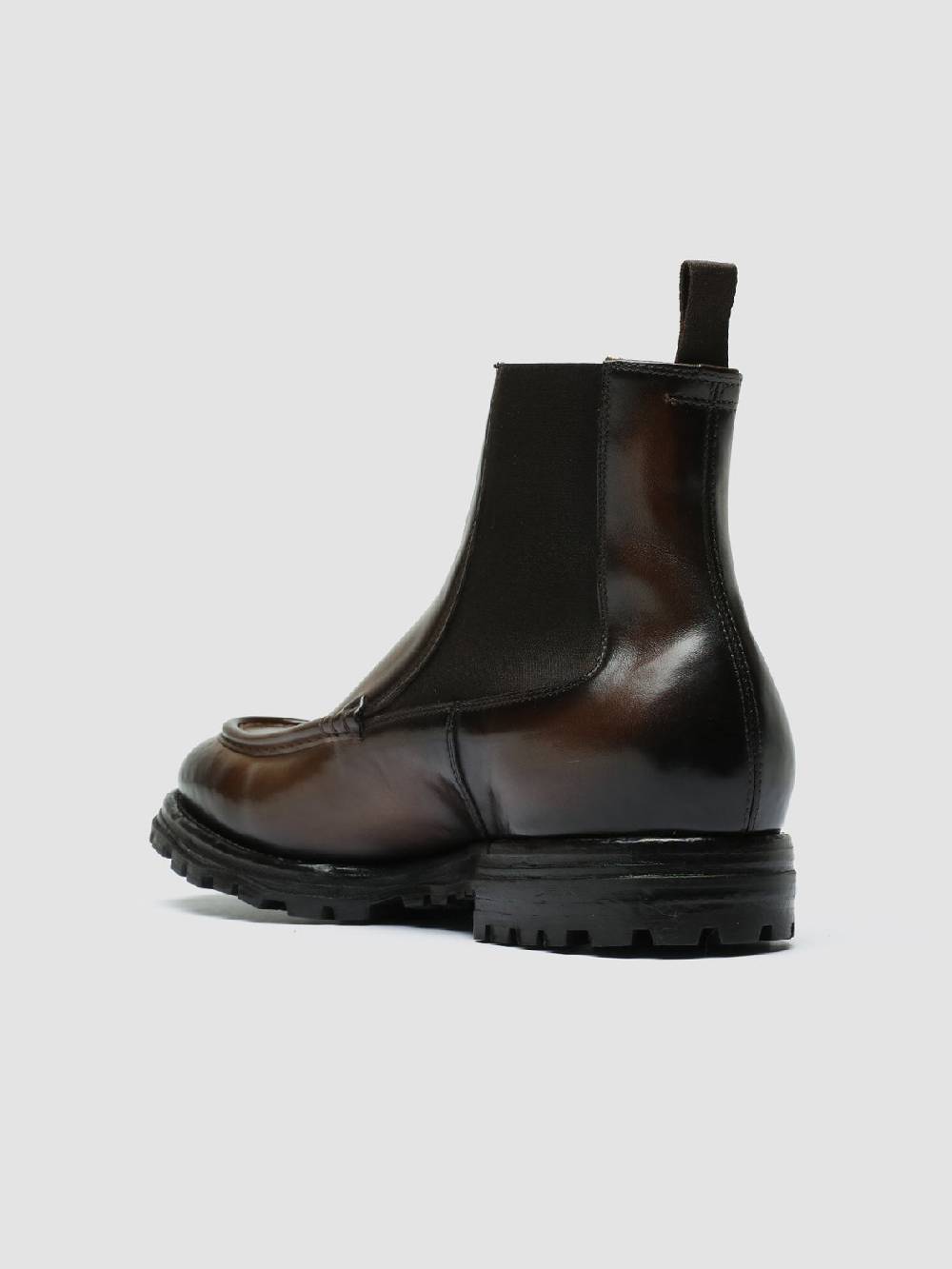 Officine Creative VAIL 017 Stivali Chelsea in Pelle Marrone Italia