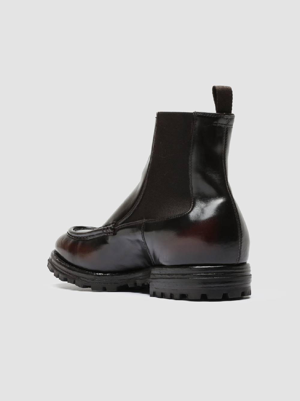 Officine Creative VAIL 017 Stivaletti Chelsea in Pelle Bordeaux In Linea