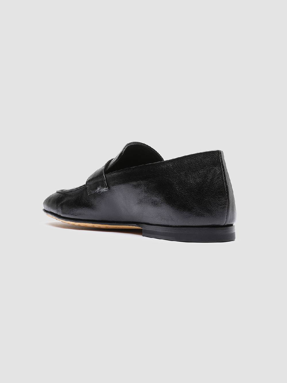 Officine Creative AIRTO 001 Mocassini Penny Loafer in Pelle Nera Nuovo