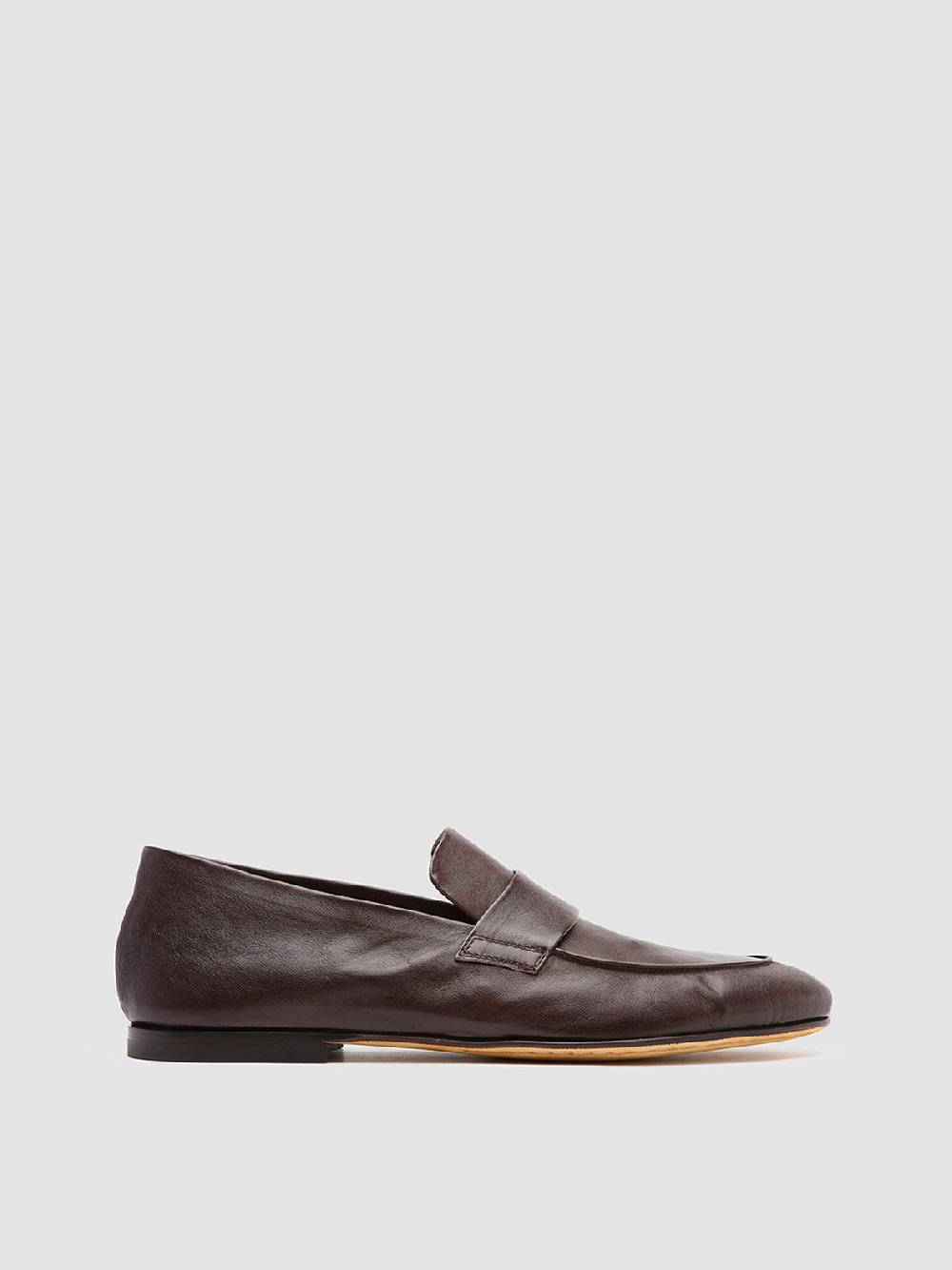 Officine Creative AIRTO 001 Mocassini Penny Loafer in Pelle Marrone Qualità