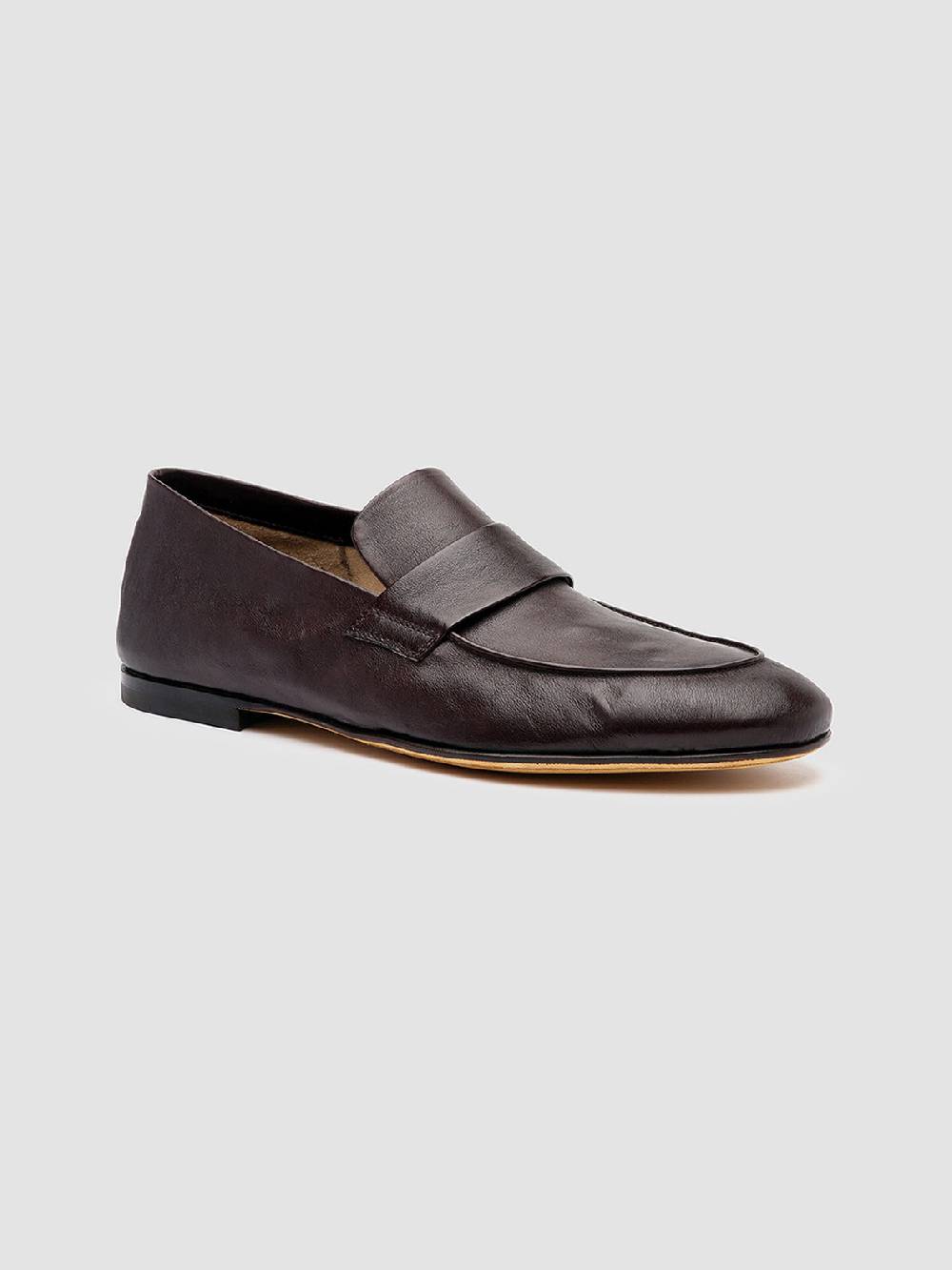 Officine Creative AIRTO 001 Mocassini Penny Loafer in Pelle Marrone Qualità
