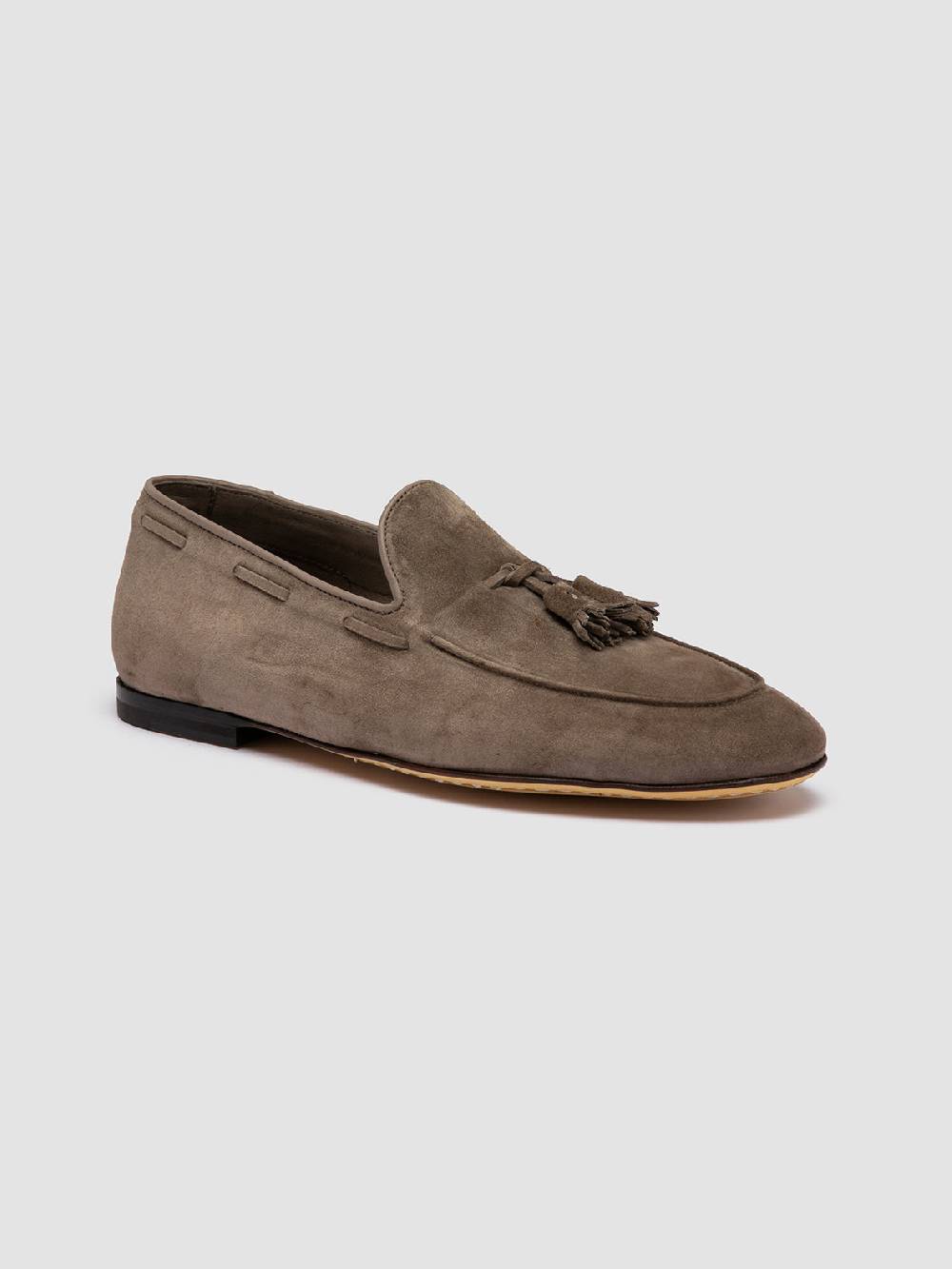 Officine Creative AIRTO 013 Mocassini con Nappine in Pelle Scamosciata Tortora Spedizione Gratuita
