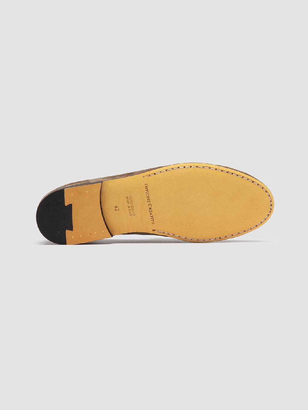 Officine Creative AIRTO 013 Mocassini con Nappine in Pelle Scamosciata Tortora Spedizione Gratuita