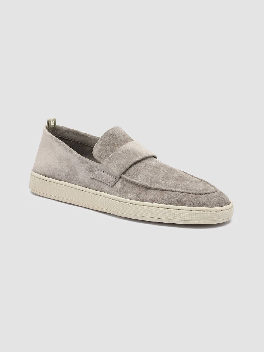 Officine Creative HERBIE 001 Mocassini Penny Loafer in Pelle Scamosciata Tortora Soddisfazione Garantita