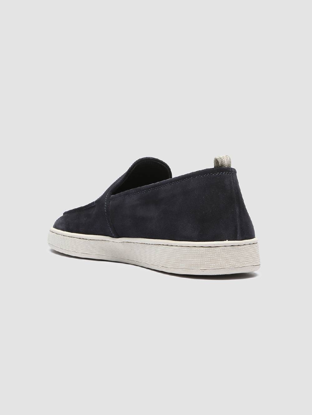 Officine Creative HERBIE 006 Mocassini in Pelle Scamosciata Blu Qualità Garantita