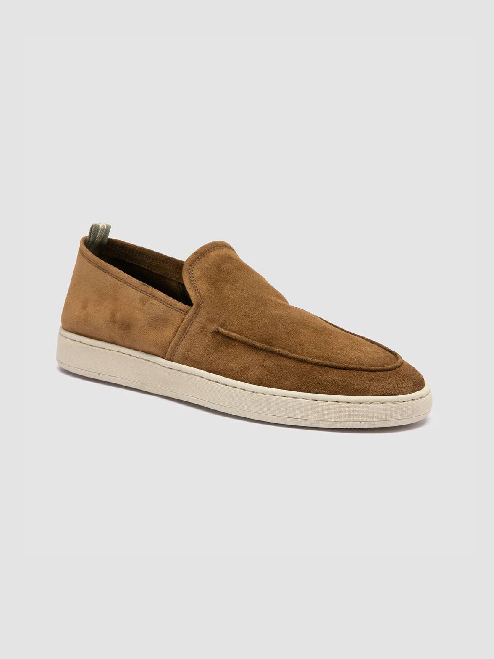 Officine Creative HERBIE 006 Mocassini in Pelle Scamosciata Marrone Negozi Online
