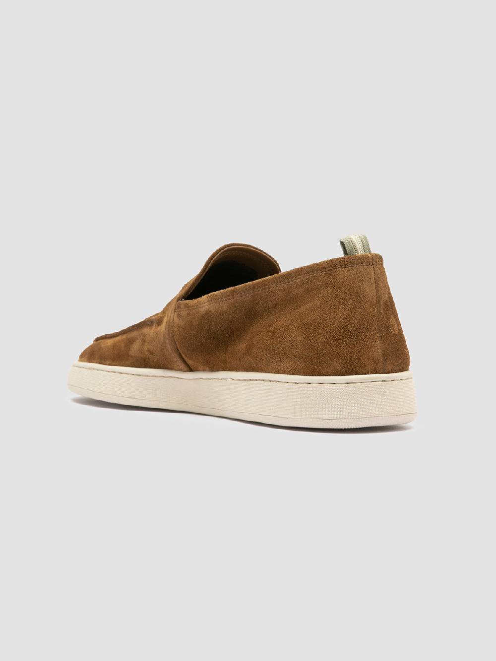 Officine Creative HERBIE 006 Mocassini in Pelle Scamosciata Marrone Negozi Online