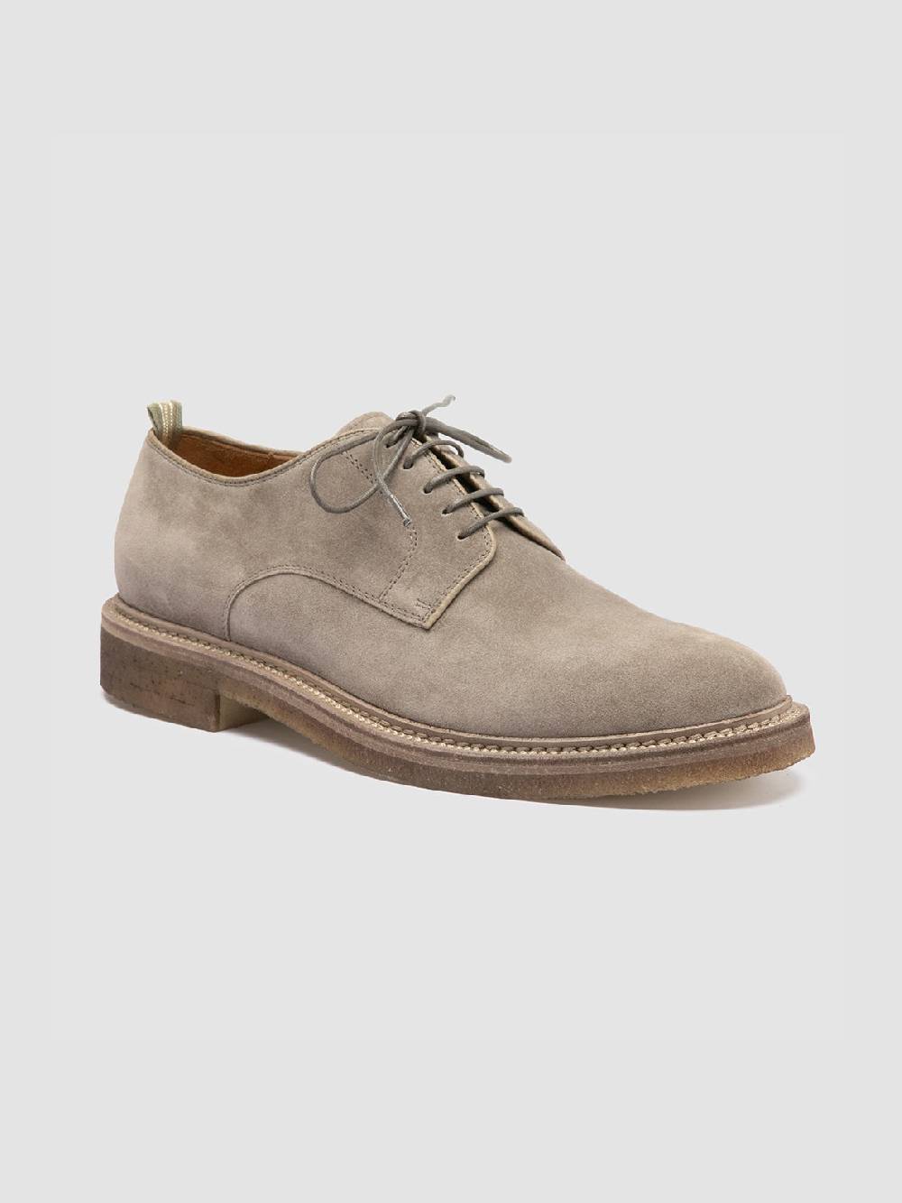 Officine Creative HOPKINS CREPE 115 Scarpe Derby in Pelle Scamosciata Tortora Consegna Veloce