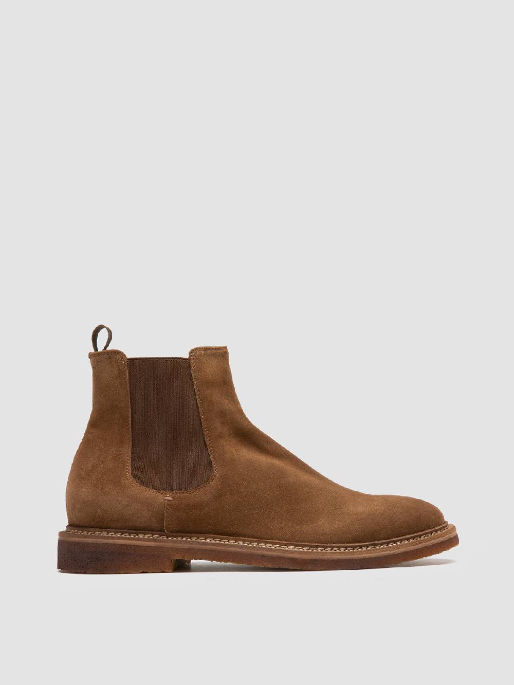 Officine Creative HOPKINS CREPE 121 Stivaletti Chelsea in Pelle Scamosciata Marrone