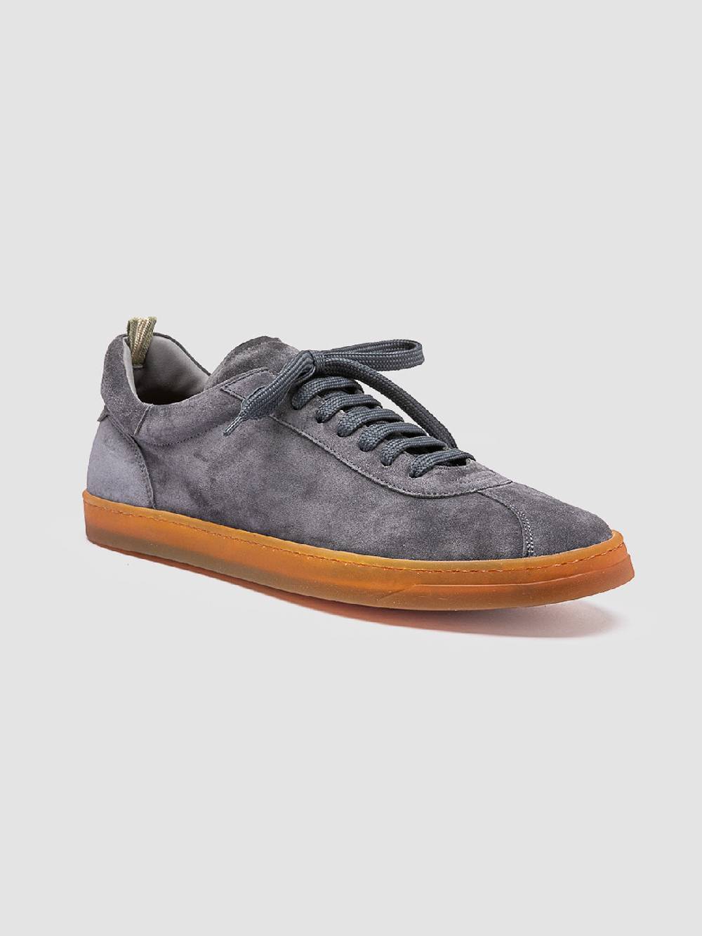 Officine Creative KARMA 015 Sneakers Basse in Pelle Scamosciata Grigia Shopping Online