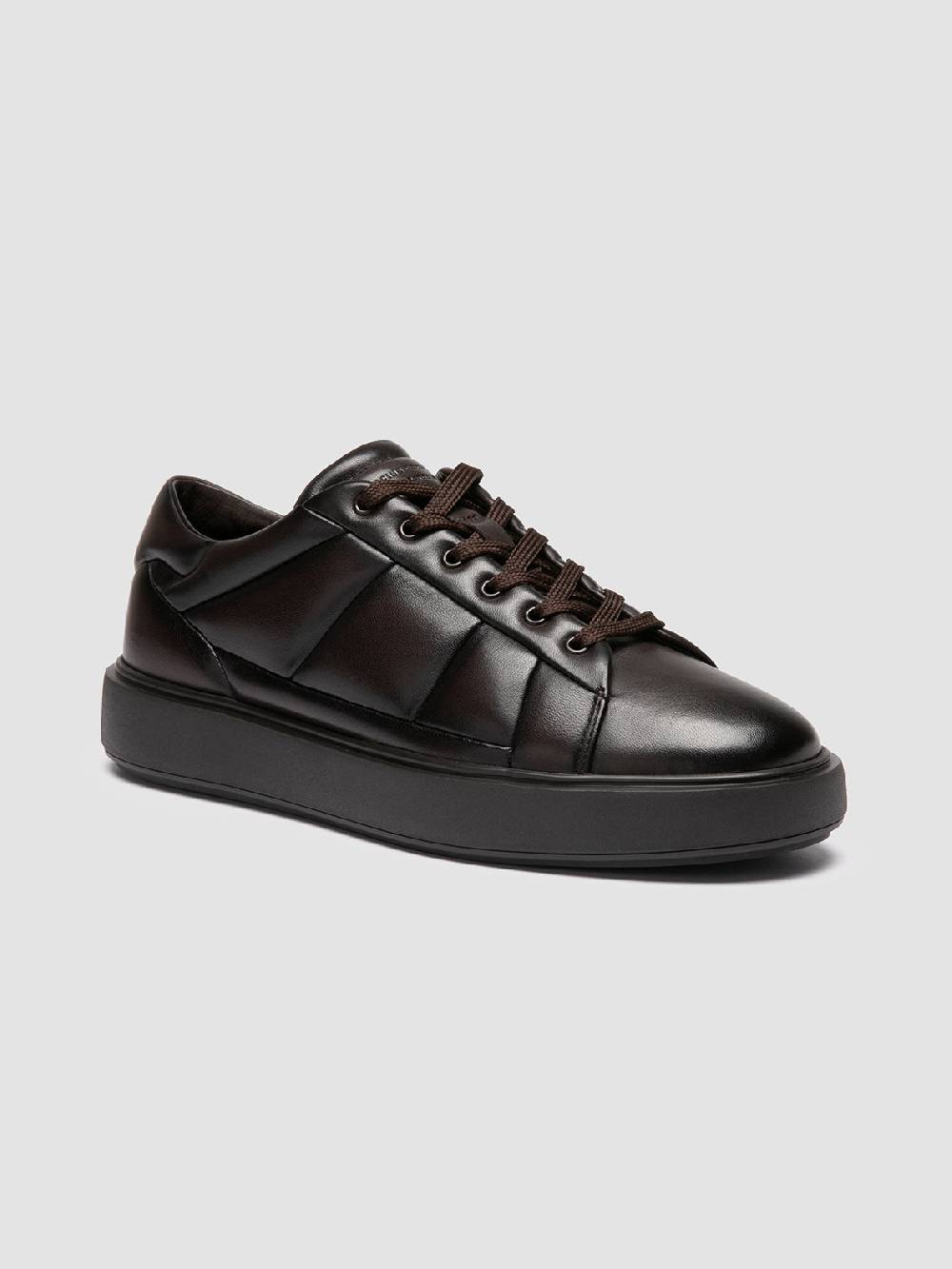 Officine Creative LEISURE 001 Sneaker Basse in Pelle Marrone Presa