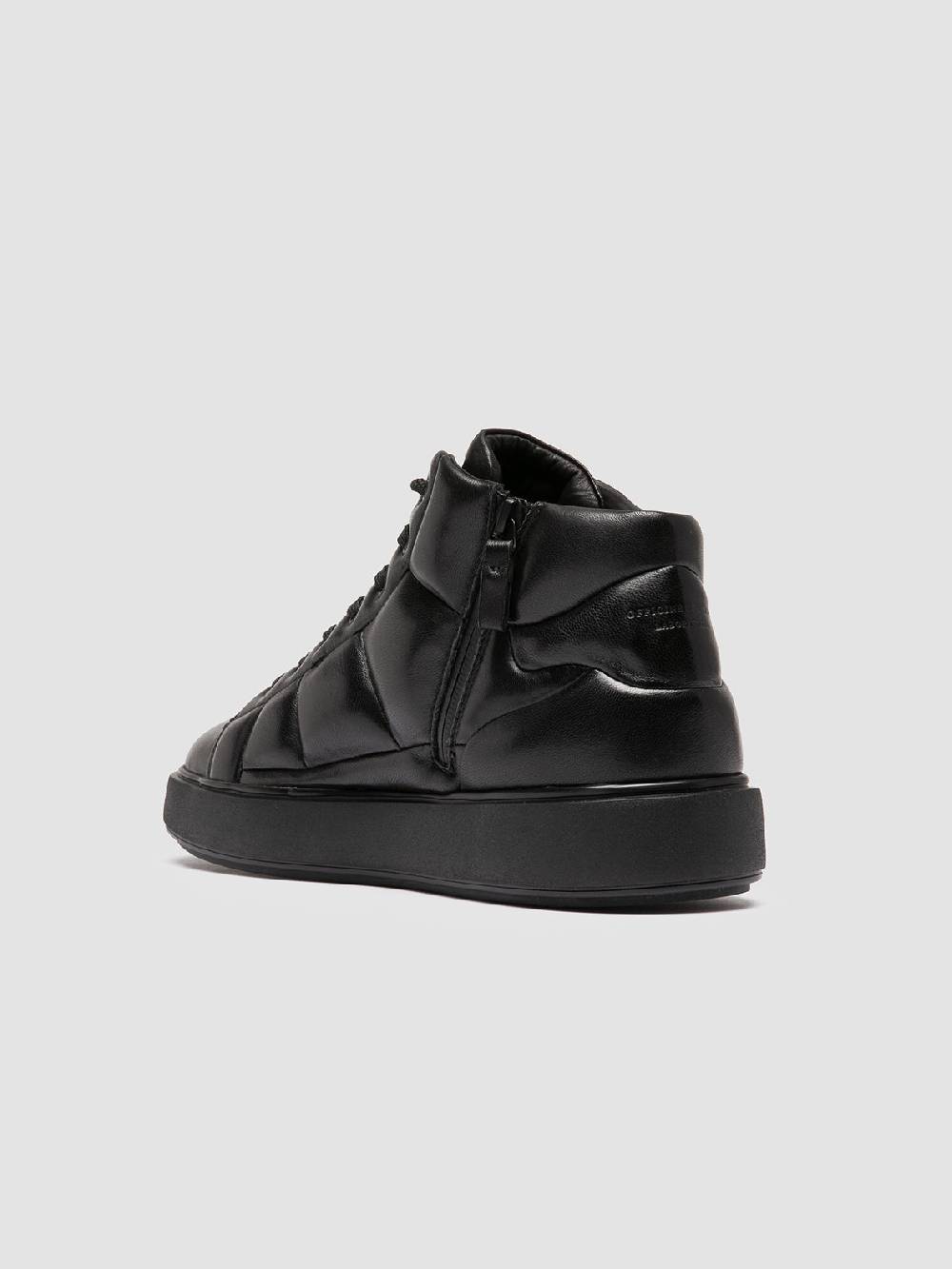Officine Creative LEISURE 002 Sneaker Alte in Pelle Nera Sconto