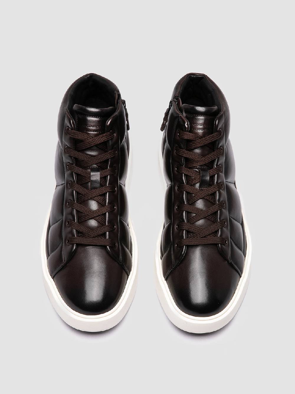 Officine Creative LEISURE 002 Sneaker Alte in Pelle Marrone Offerta