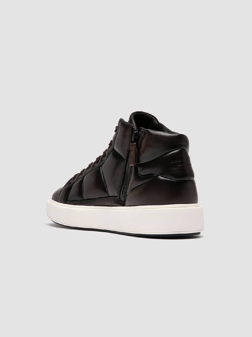 Officine Creative LEISURE 002 Sneaker Alte in Pelle Marrone Offerta