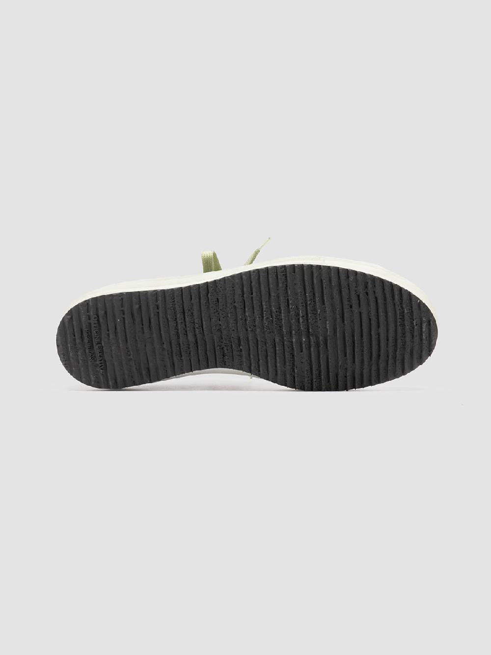 Officine Creative MES 009 Sneakers Basse in Pelle e Suede Verde Economico