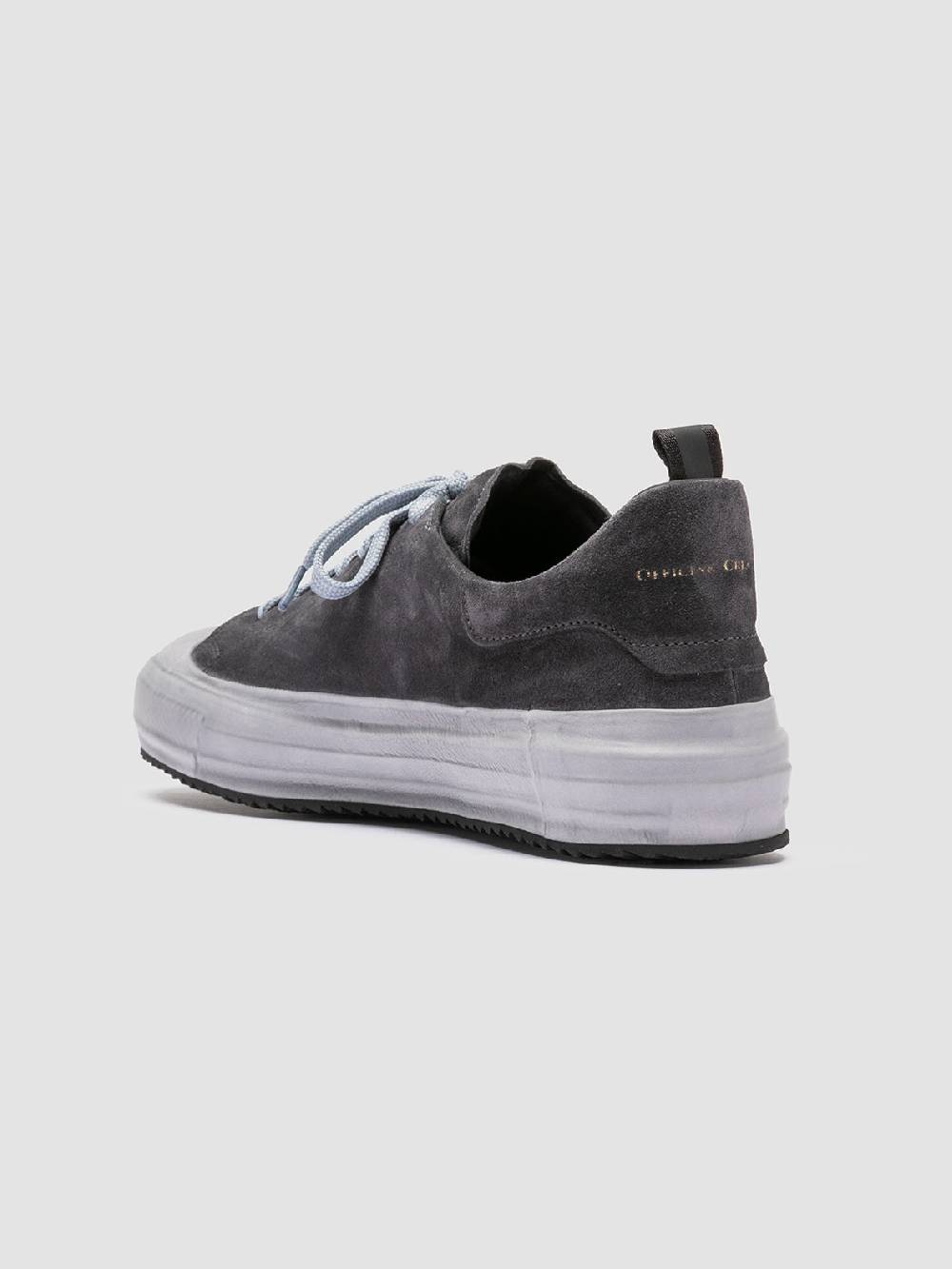Officine Creative MES 009 Sneakers Basse in Pelle e Suede Grigia Online