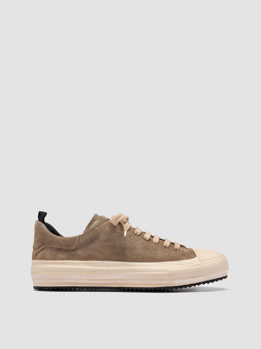 Officine Creative MES 009 Sneakers Basse in Pelle e Suede Tortora In Vendita