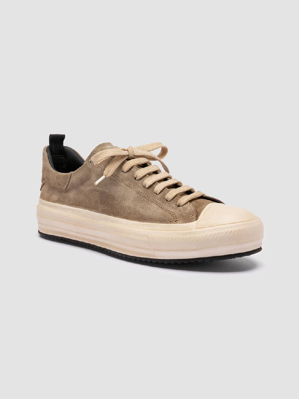 Officine Creative MES 009 Sneakers Basse in Pelle e Suede Tortora In Vendita