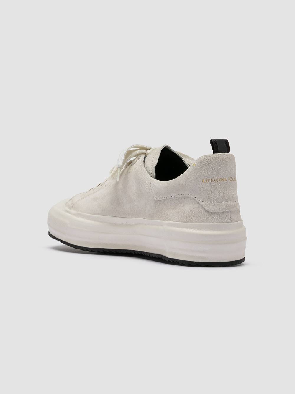 Officine Creative MES 009 Sneakers Basse in Pelle e Suede Bianca Saldi