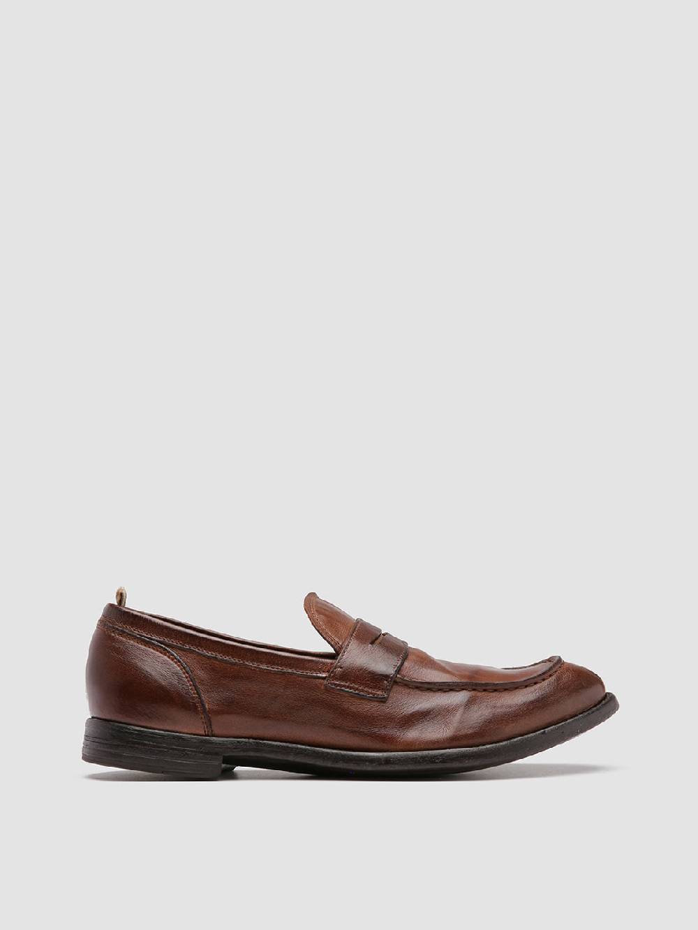 Officine Creative ARC 509 Mocassini Penny Loafer in Pelle Marrone Vendita Calda