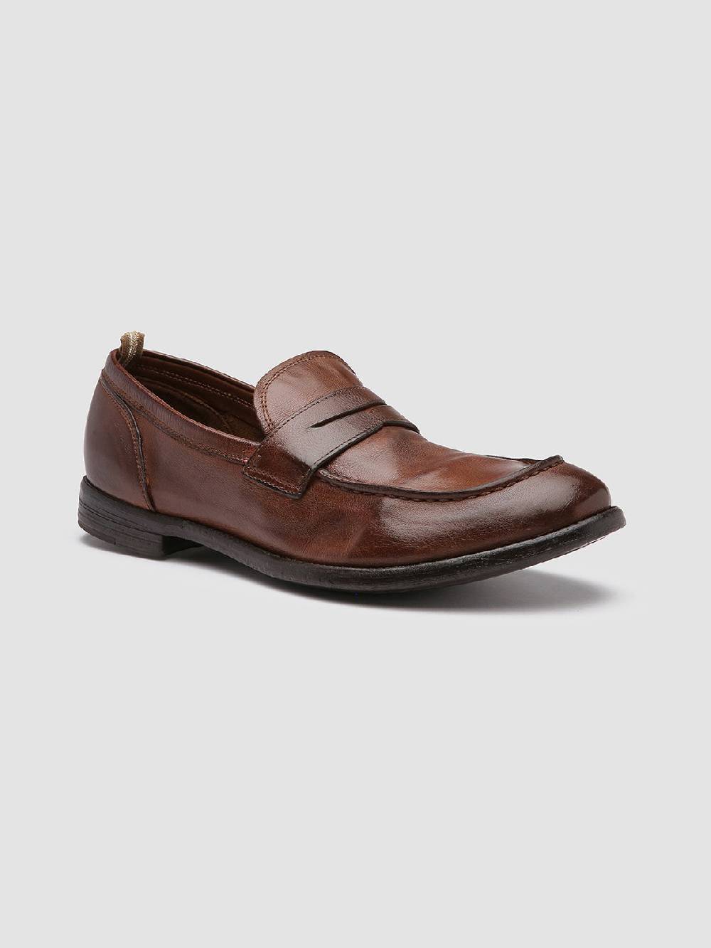 Officine Creative ARC 509 Mocassini Penny Loafer in Pelle Marrone Vendita Calda