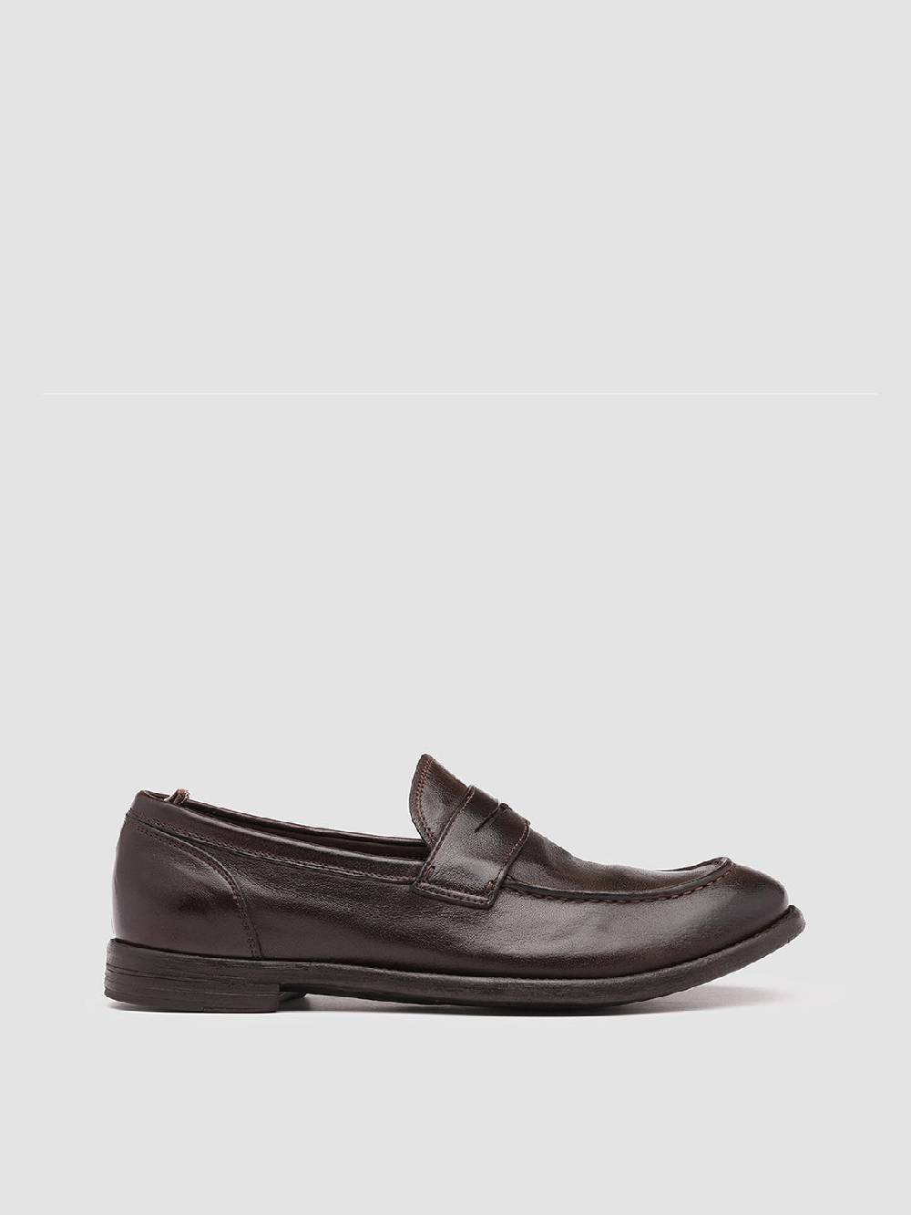 Officine Creative ARC 509 Mocassini Penny Loafer in Pelle Marrone Vendita Economica