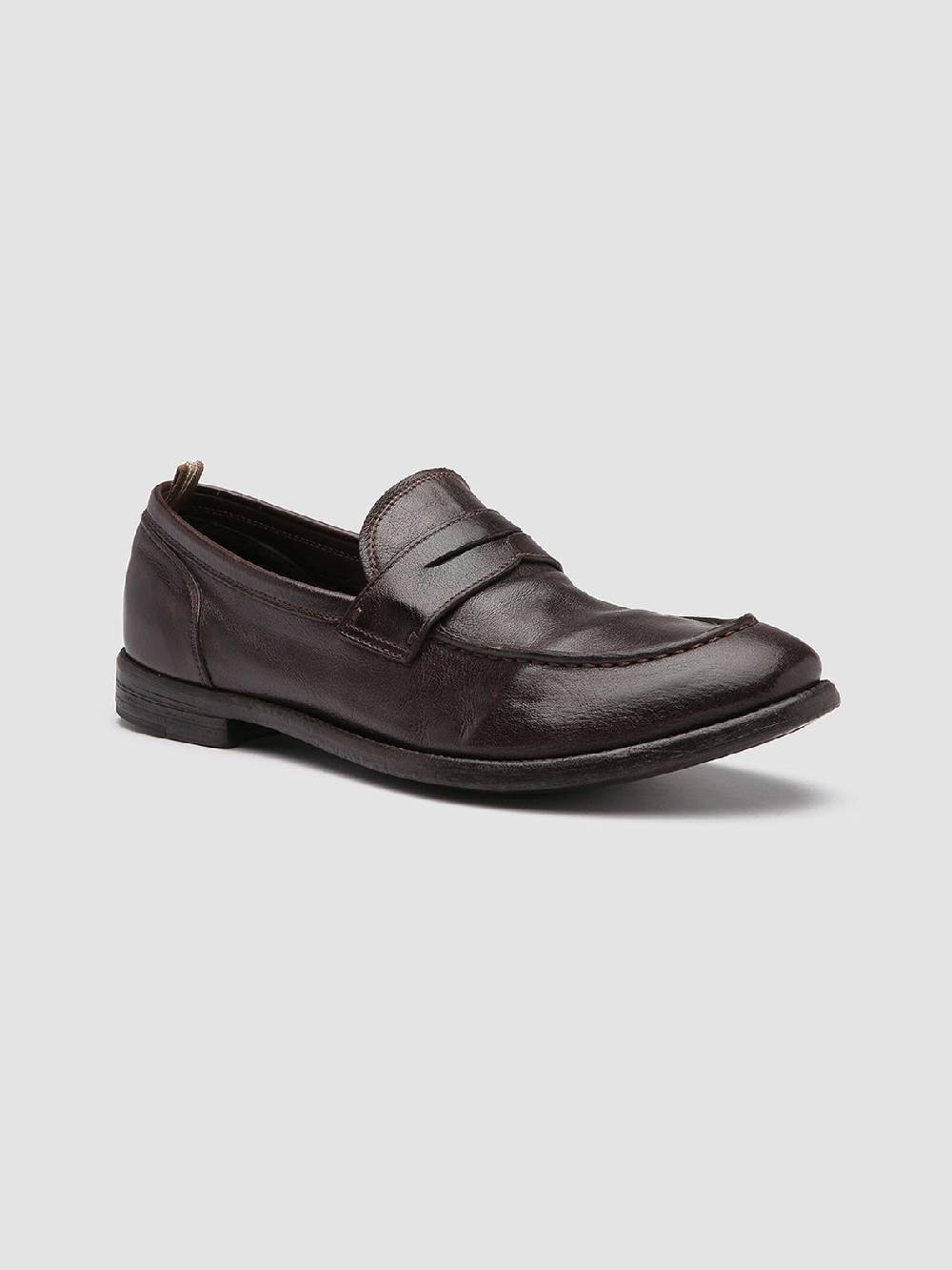 Officine Creative ARC 509 Mocassini Penny Loafer in Pelle Marrone Vendita Economica