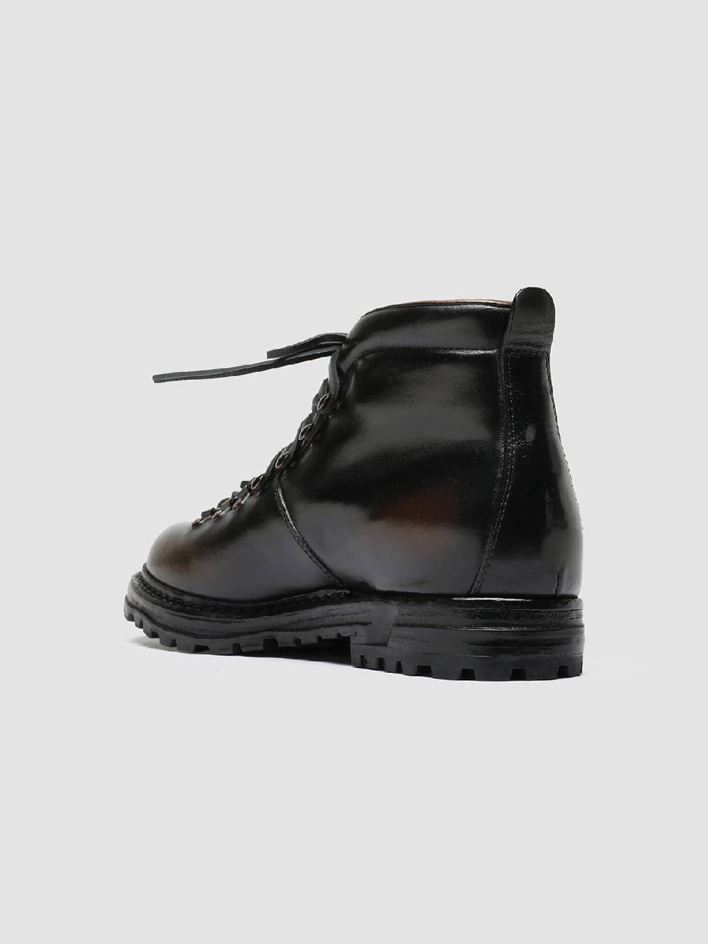 Officine Creative ARTIK 001 Stivali Stringati in Pelle Marrone Prezzo di fabbrica