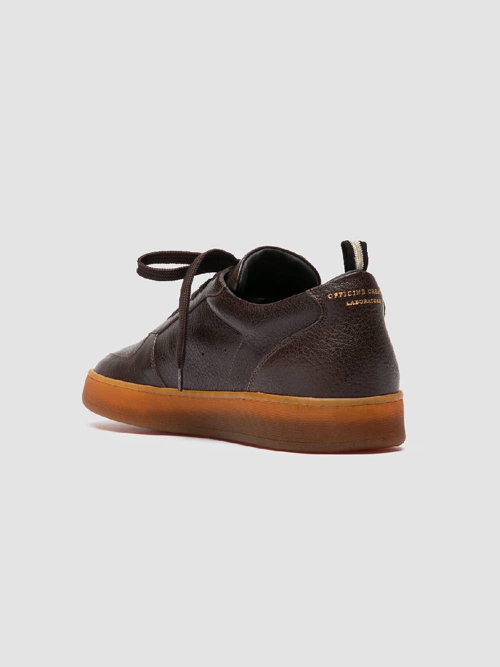 Officine Creative ASSET 001 Sneaker Basse in Pelle Marrone Grande vendita