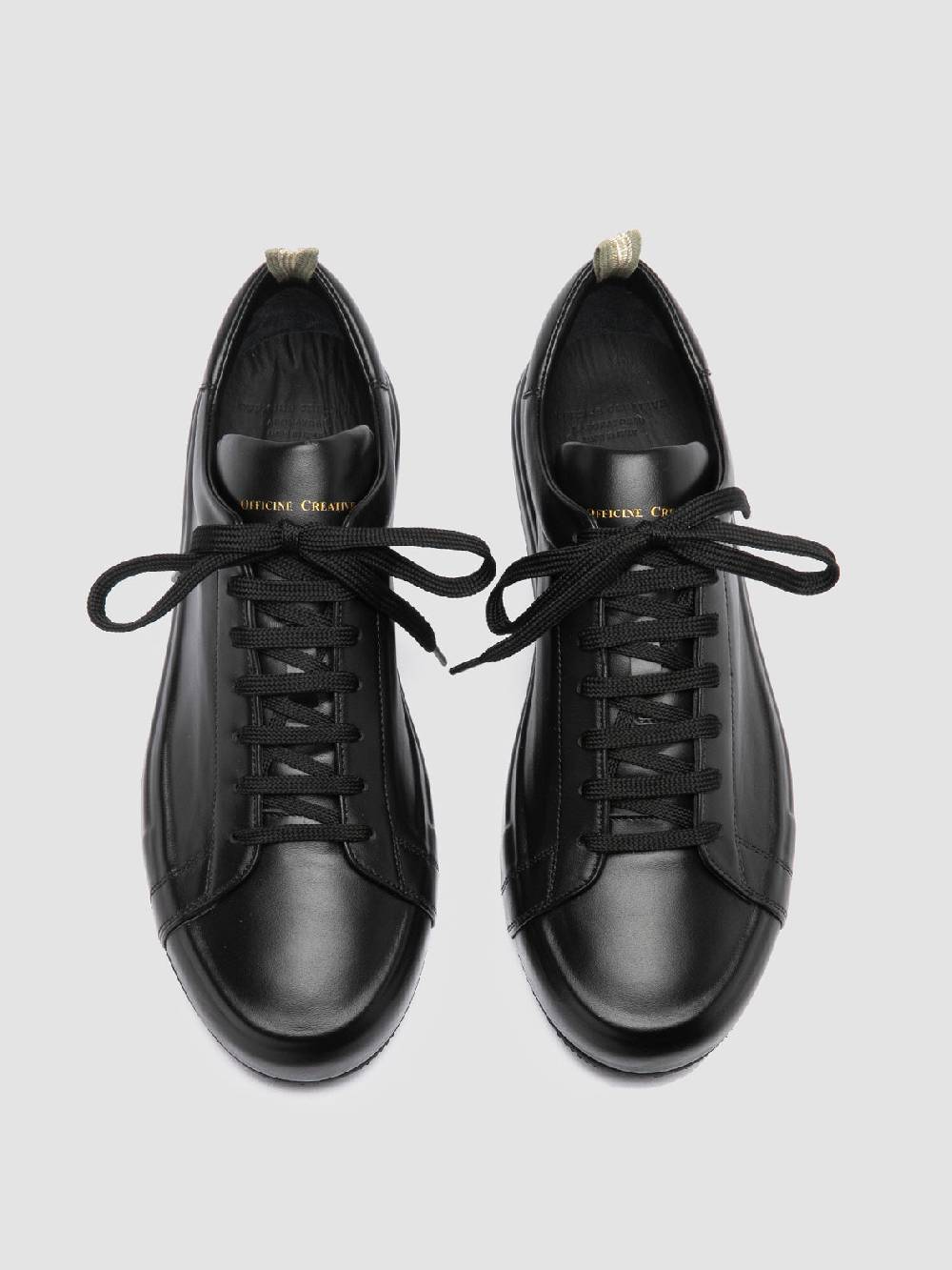 Officine Creative EASY 001 Sneakers Basse in Pelle Nera Fornitura limitata
