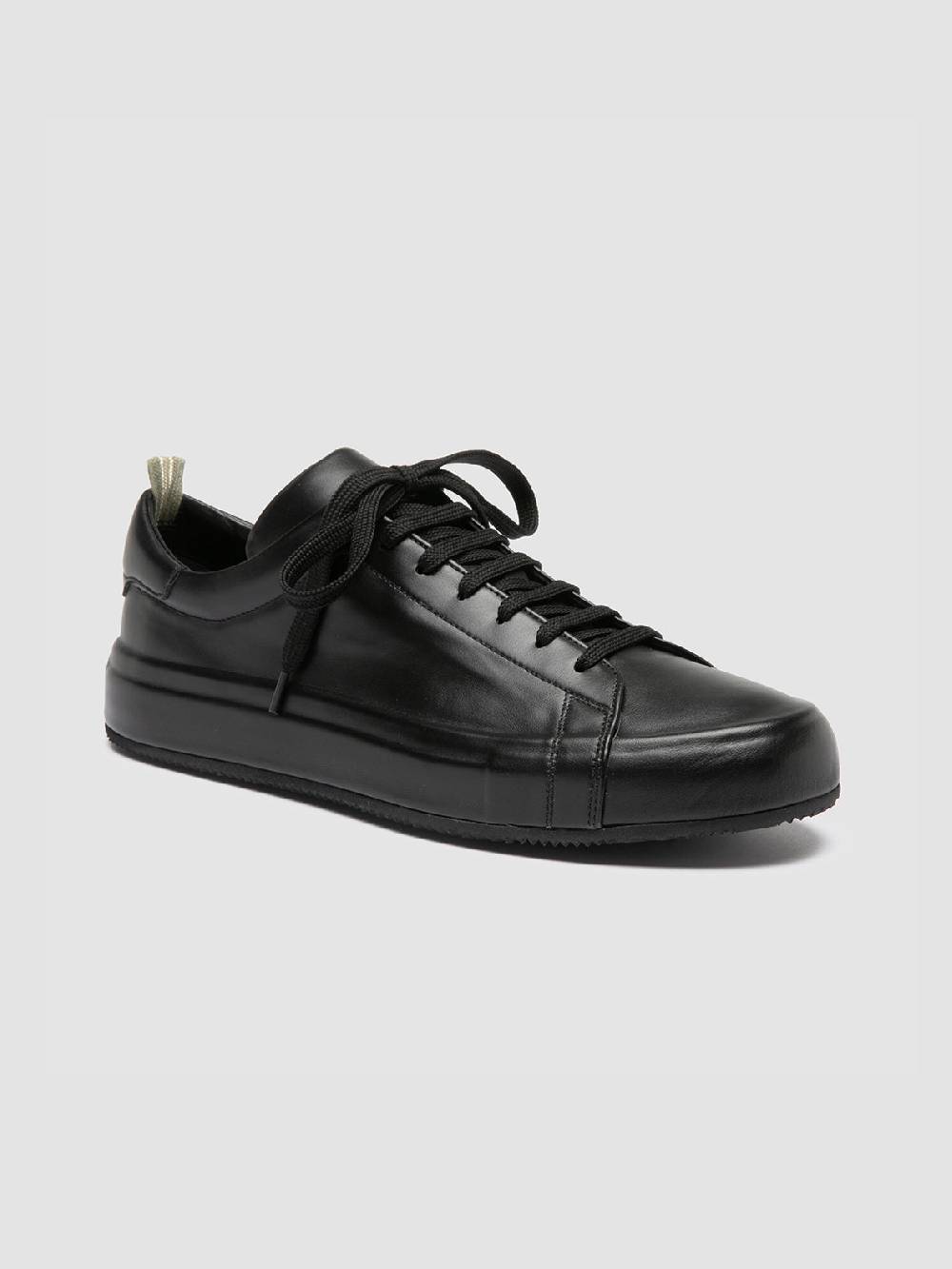 Officine Creative EASY 001 Sneakers Basse in Pelle Nera Fornitura limitata