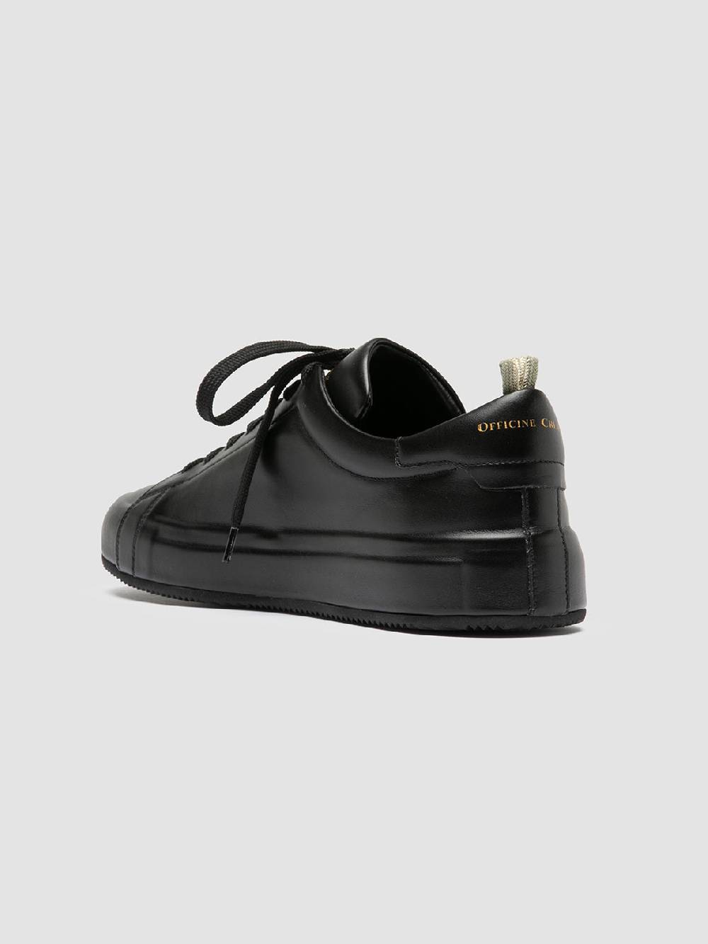 Officine Creative EASY 001 Sneakers Basse in Pelle Nera Fornitura limitata