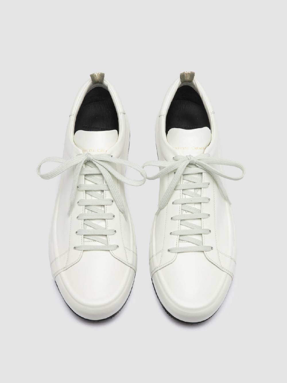 Officine Creative EASY 001 Sneakers Basse in Pelle Bianca Offerta esclusiva