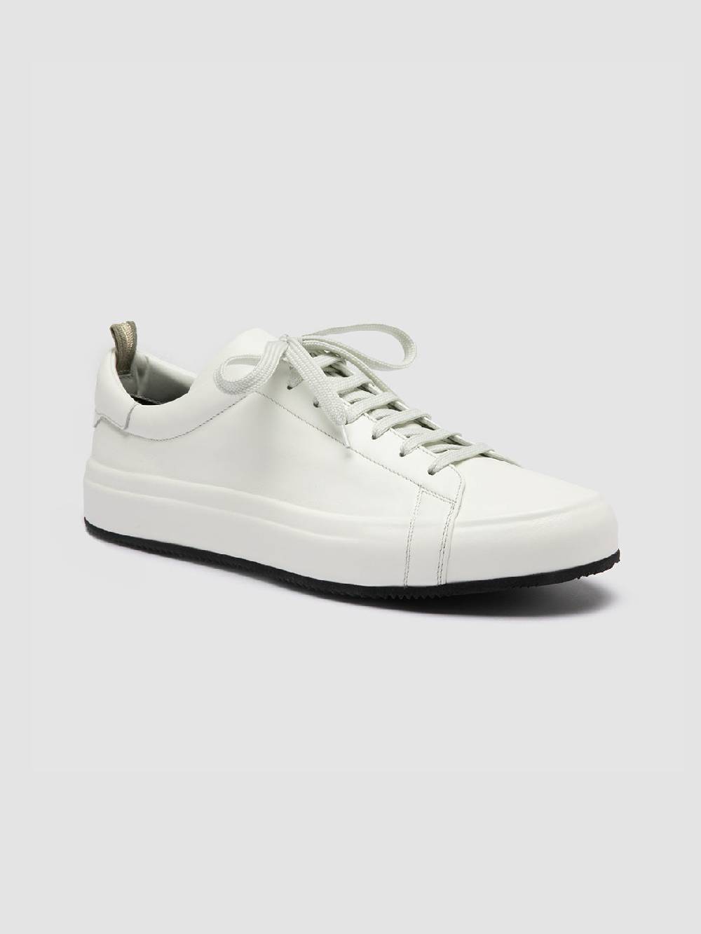 Officine Creative EASY 001 Sneakers Basse in Pelle Bianca Offerta esclusiva