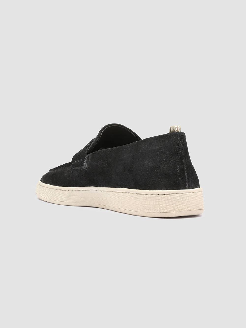 Officine Creative HERBIE 001 Mocassini Penny Loafer in Pelle Scamosciata Nera Vendite stagionali