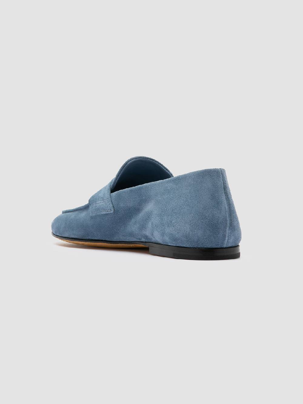 Officine Creative BLAIR 001 Mocassini in Pelle Scamosciata Blu Offerta Pasqua