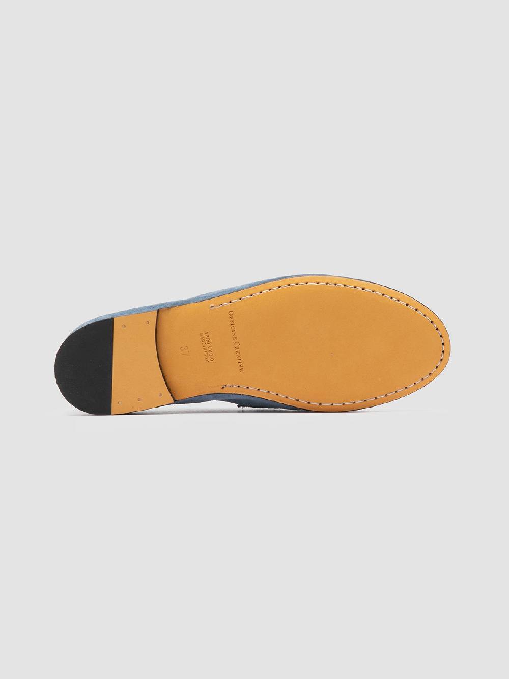 Officine Creative BLAIR 001 Mocassini in Pelle Scamosciata Blu Offerta Pasqua